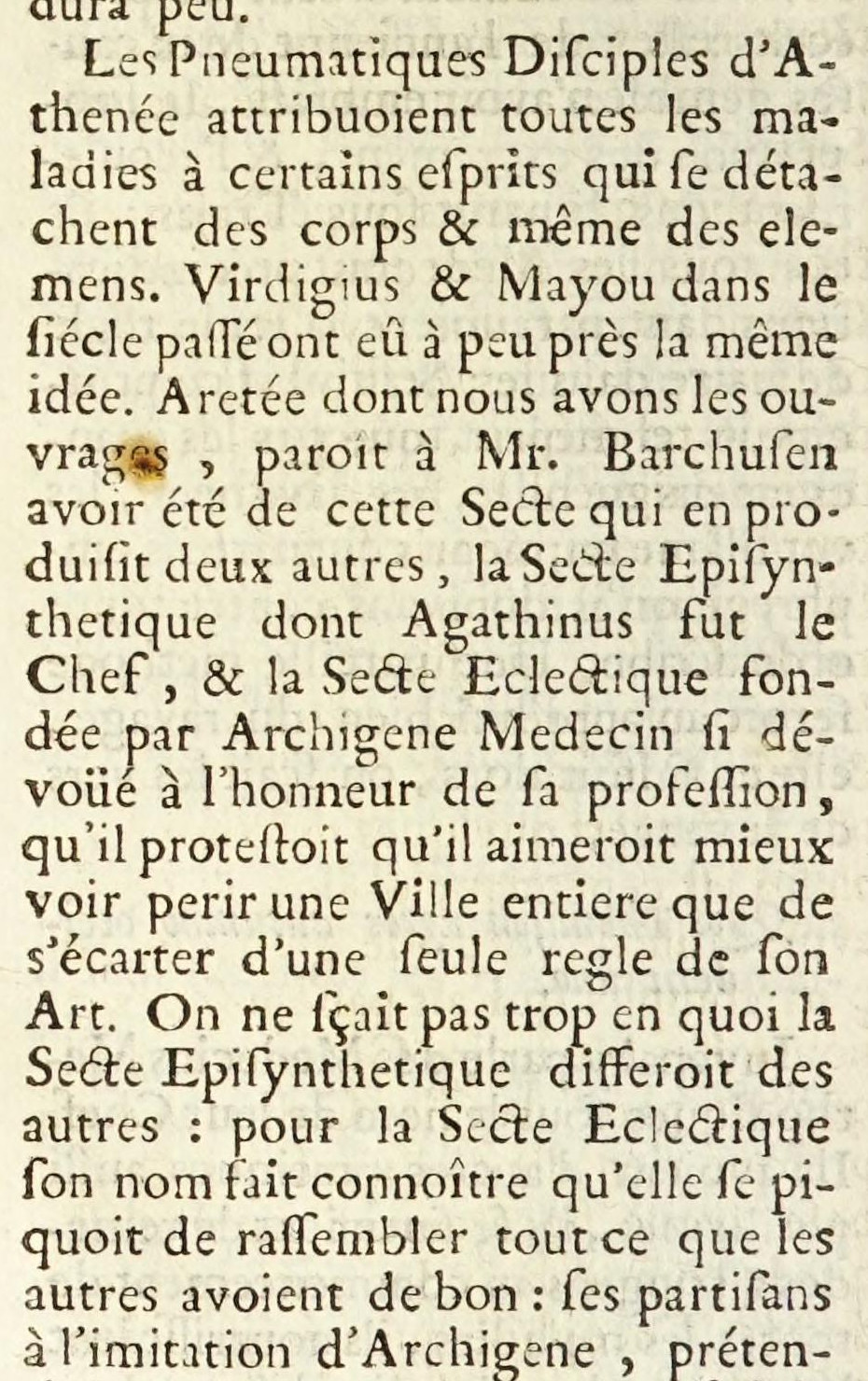 Recorte de Trévoux: sectas médicas (C005)