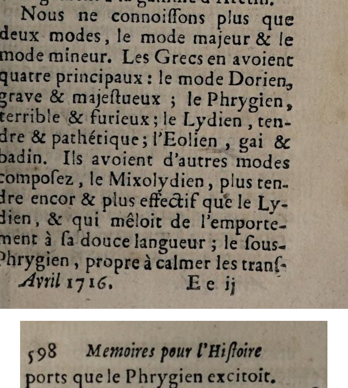 Recorte de Trévoux: modos musicales (C009)