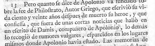 Recorte de Feijoo: Apolonio de Tiana (O526)
